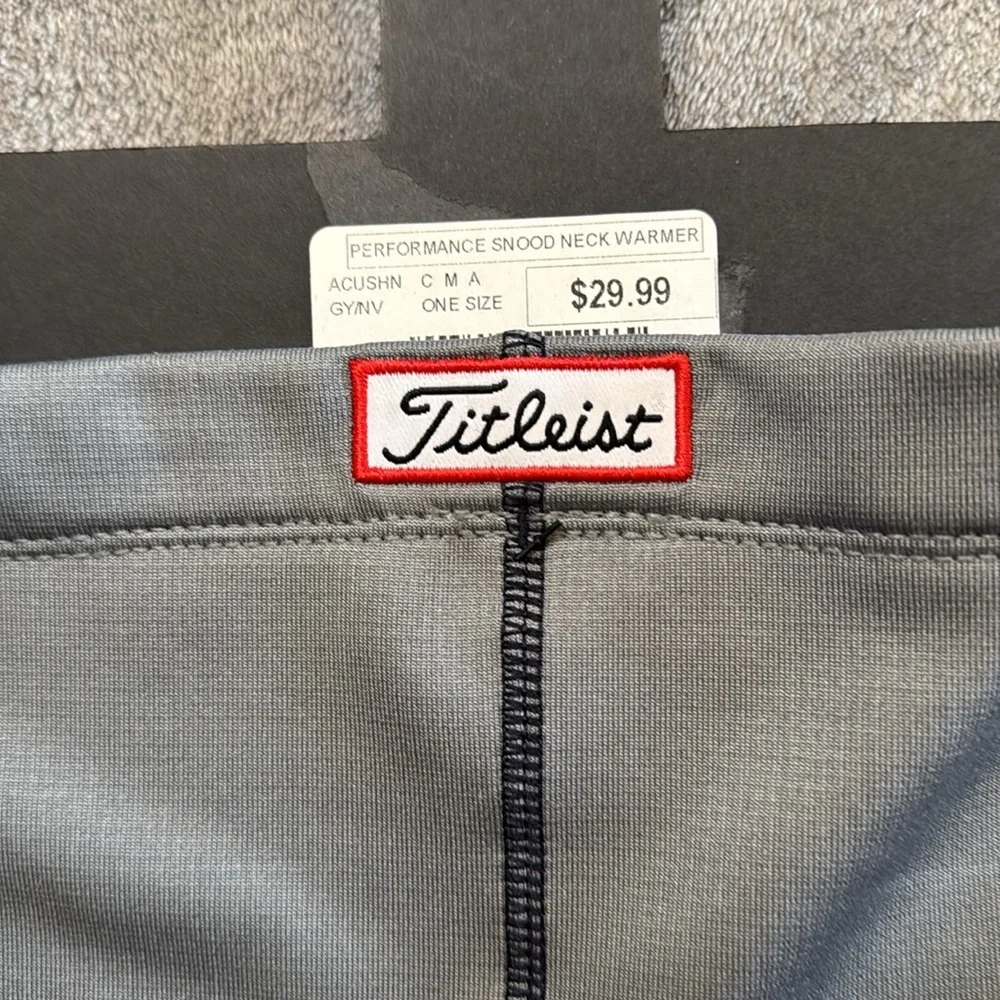 NWT Titleist Performance Snood Neck Warmer Gray/Navy Moisture-wicking & Fleece